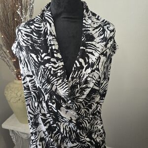 Black and White Zebra Print Top